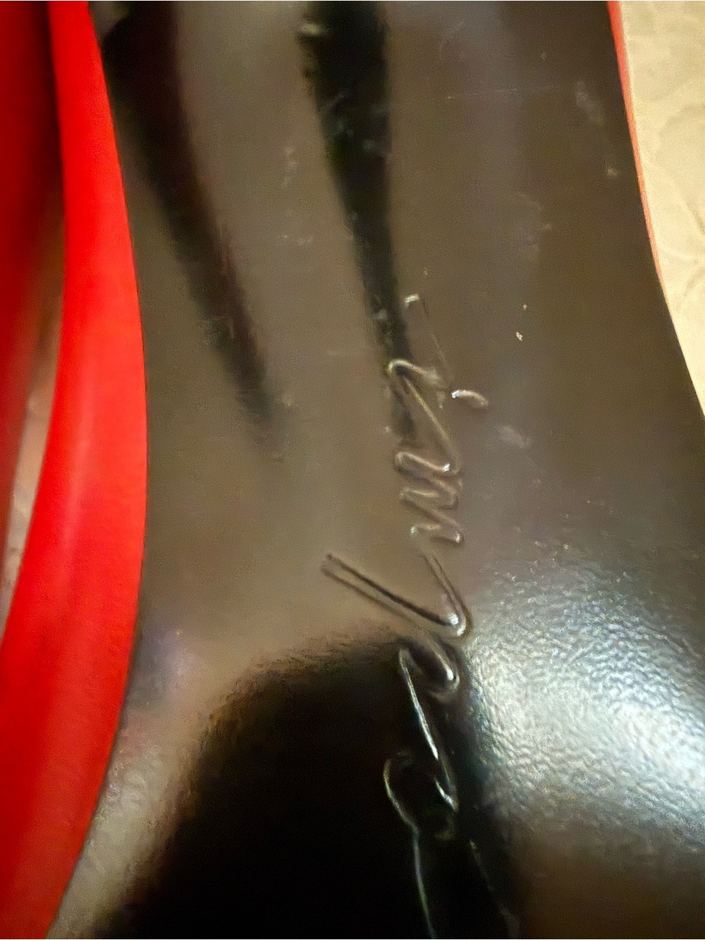 Vintage IMPO Brand Red Leather Pointed-Toe Heels 8.5 1980s 1990s Coquette - Picture 9 of 13